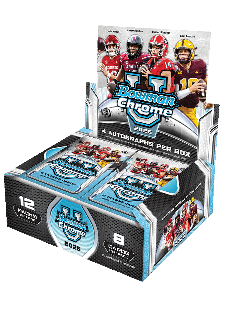 2025 Bowman University Chrome® Football Jumbo Box ETA Ships 11/01/25