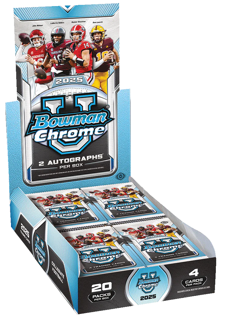 2025 Bowman University Chrome® Football Hobby Box ETA Ship 11/01/25