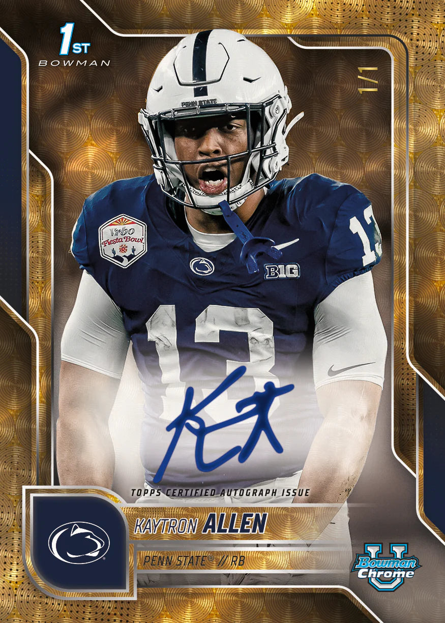 2025 Bowman University Chrome® Football Hobby Box ETA Ship 11/01/25