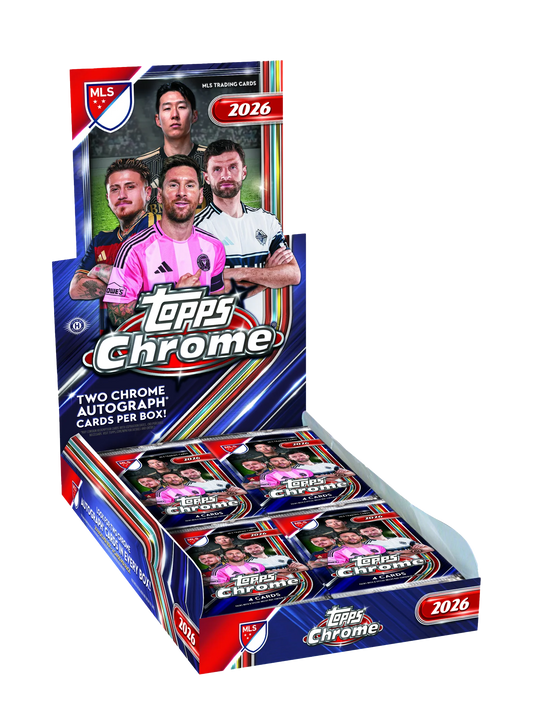 2026 Topps Chrome Major League Soccer Hobby Box Ship By 09/12/26