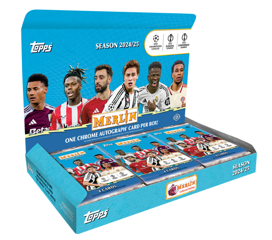 2024/25 Topps Merlin UEFA Club Competitions Hobby Box Pre Order ETA Ship By 12/22/25