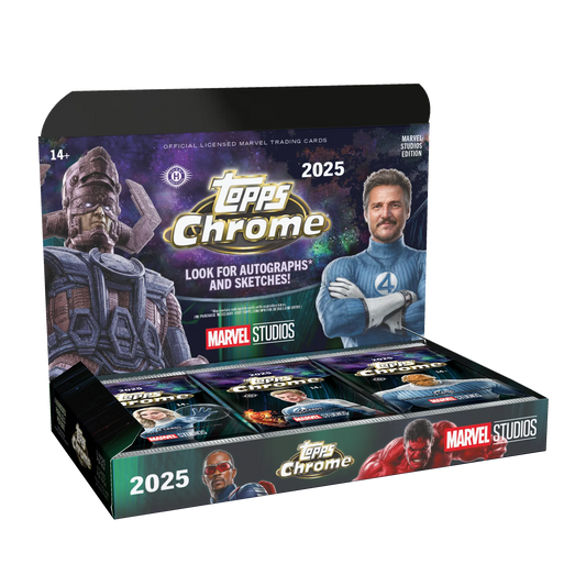 2025 Topps Marvel Studios Chrome Hobby Box Pre-Order Ship By 01/02/25