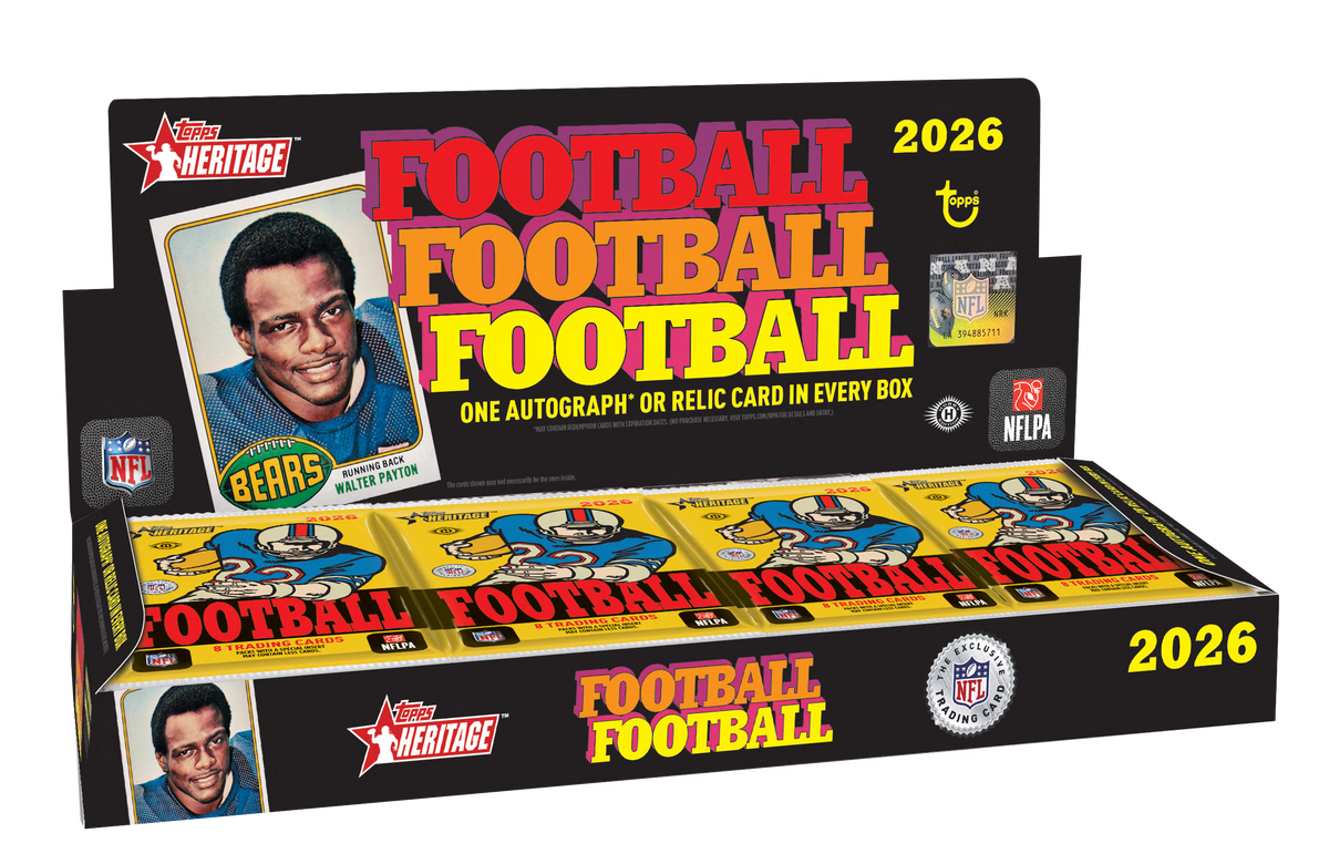 2026 Topps Heritage Football Hobby Box ETA Ship by 10/22/26