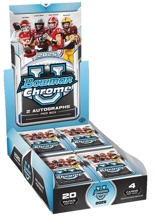 2025 Bowman University Chrome® Football Hobby Box ETA Ship 11/01/25