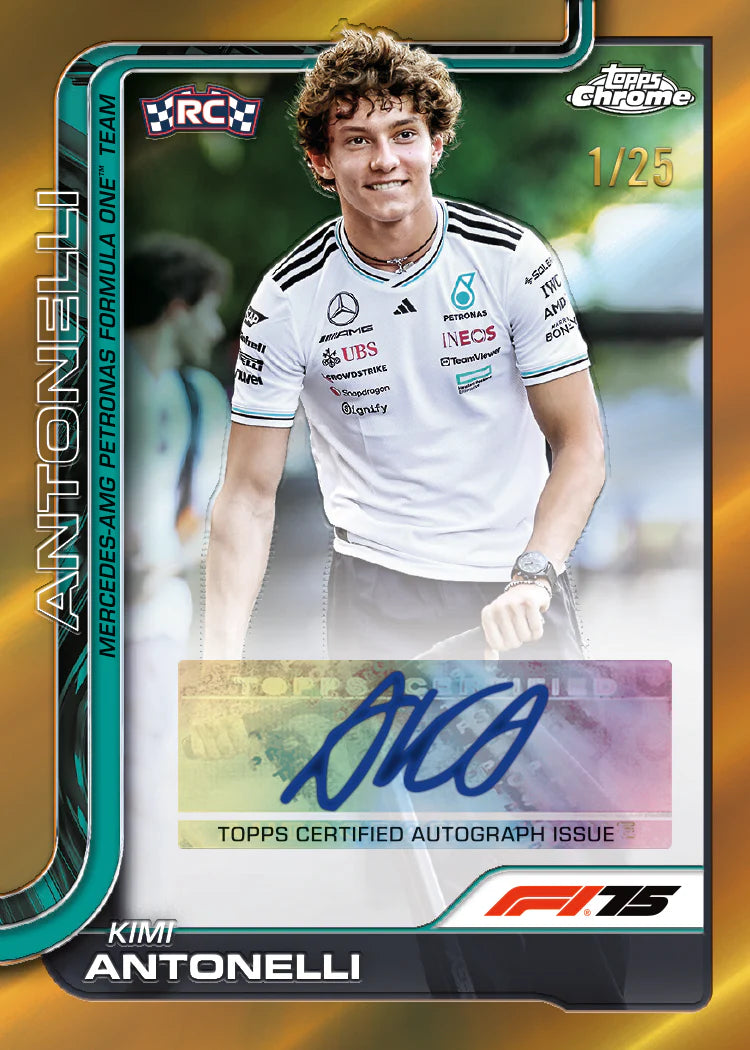 2025 Topps Chrome Formula 1® Boîte Hobby Précommande Livraison prévue avant le 19/12/25