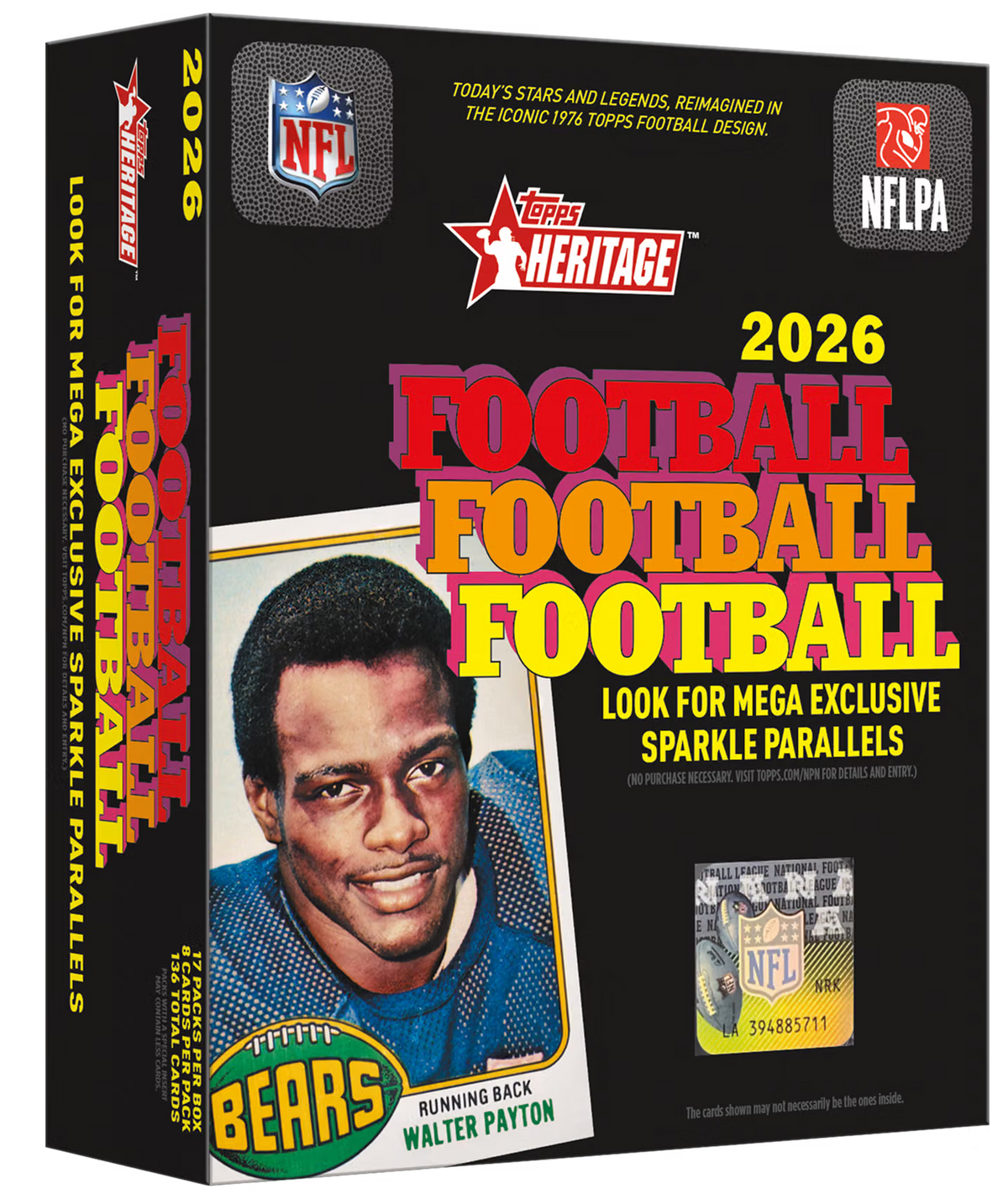 2026 Topps Heritage Football Mega Box ETA Ship by 11/05/25