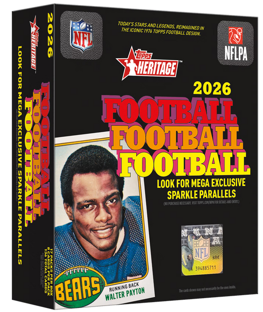 2026 Topps Heritage Football Mega Box ETA Ship by 11/05/25