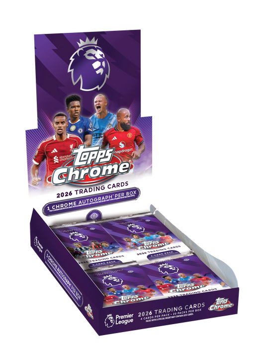 2026 Topps Chrome Premier League Hobby Box Pre Order ETA Ship By 02/06/26