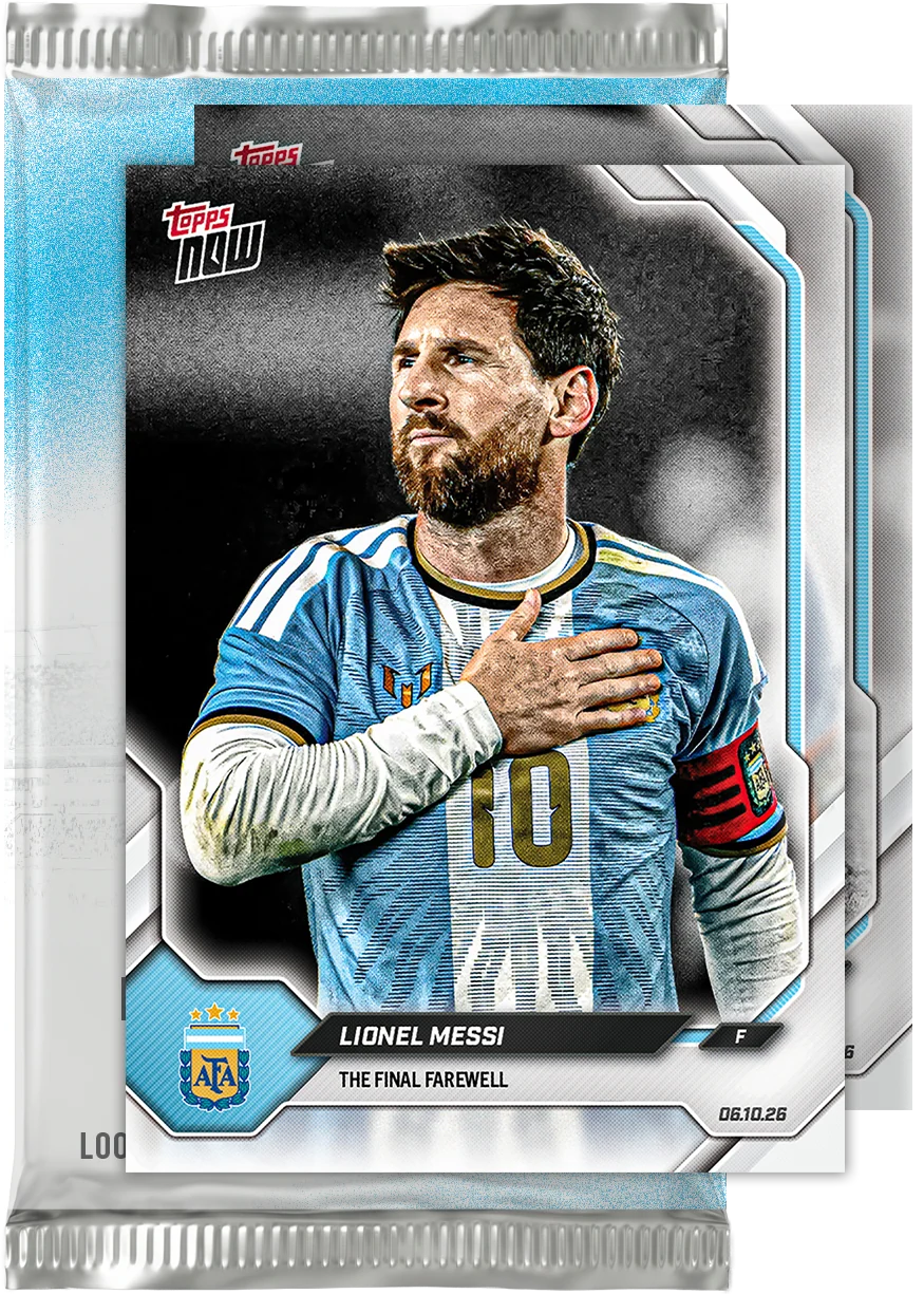 Lionel Messi - 2026 Argentina Topps NOW Final Farewell Pack ETA Ship by Date 11/20/26