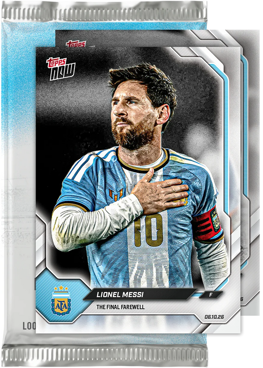 Lionel Messi - 2026 Argentina Topps NOW Final Farewell Pack ETA Ship by Date 11/20/26
