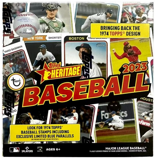 2023 Topps Heritage Baseball Blue Sparkle Parallels Mega Box
