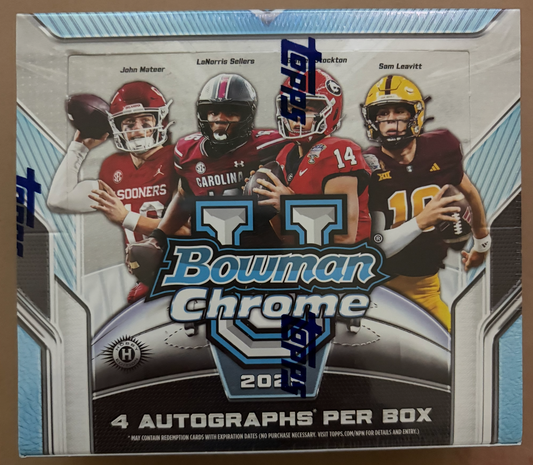 2025 Bowman University Chrome Football Jumbo Box