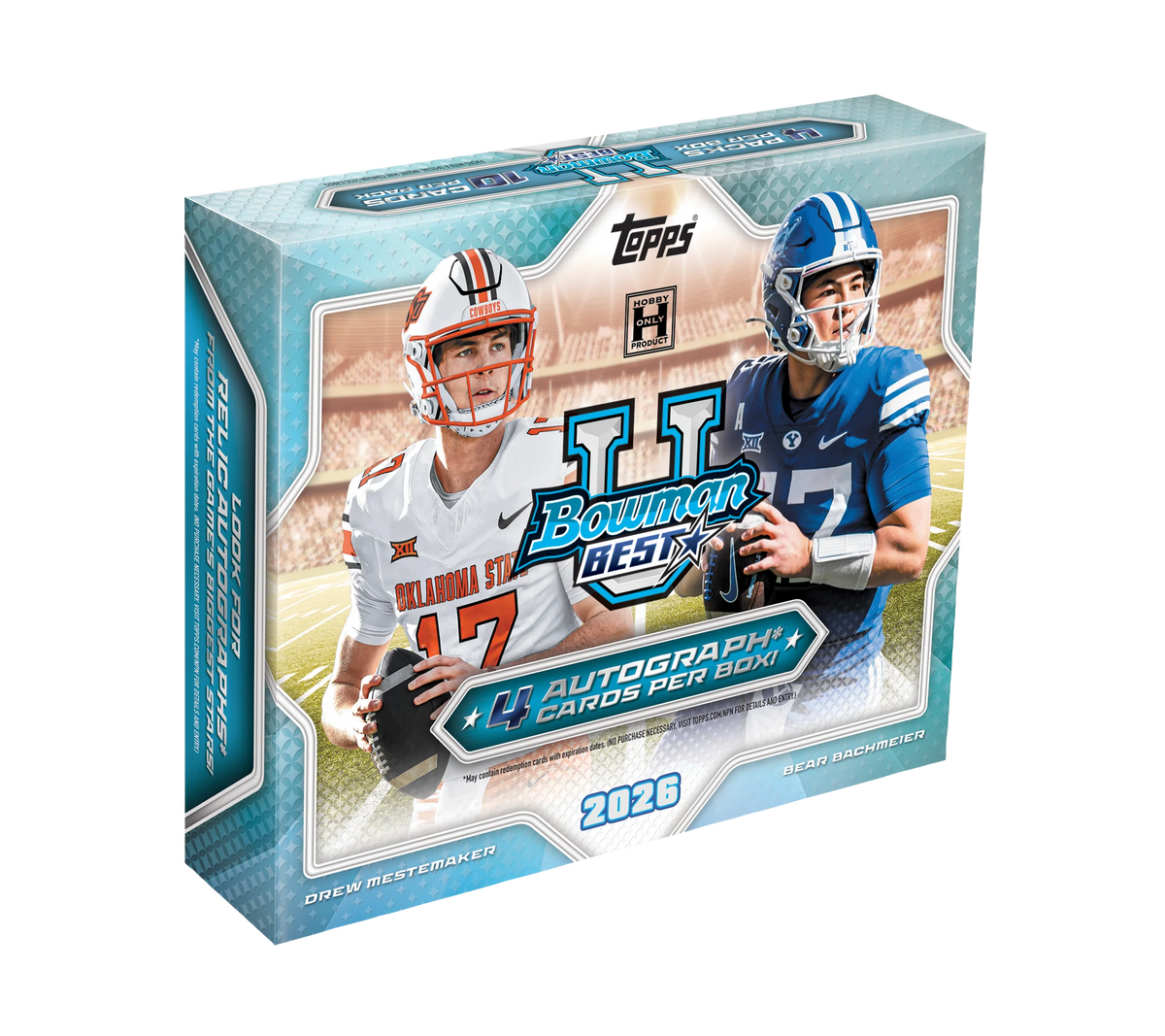 2026 Bowman U Best Football Hobby Box ETA Ship By 10/31/26