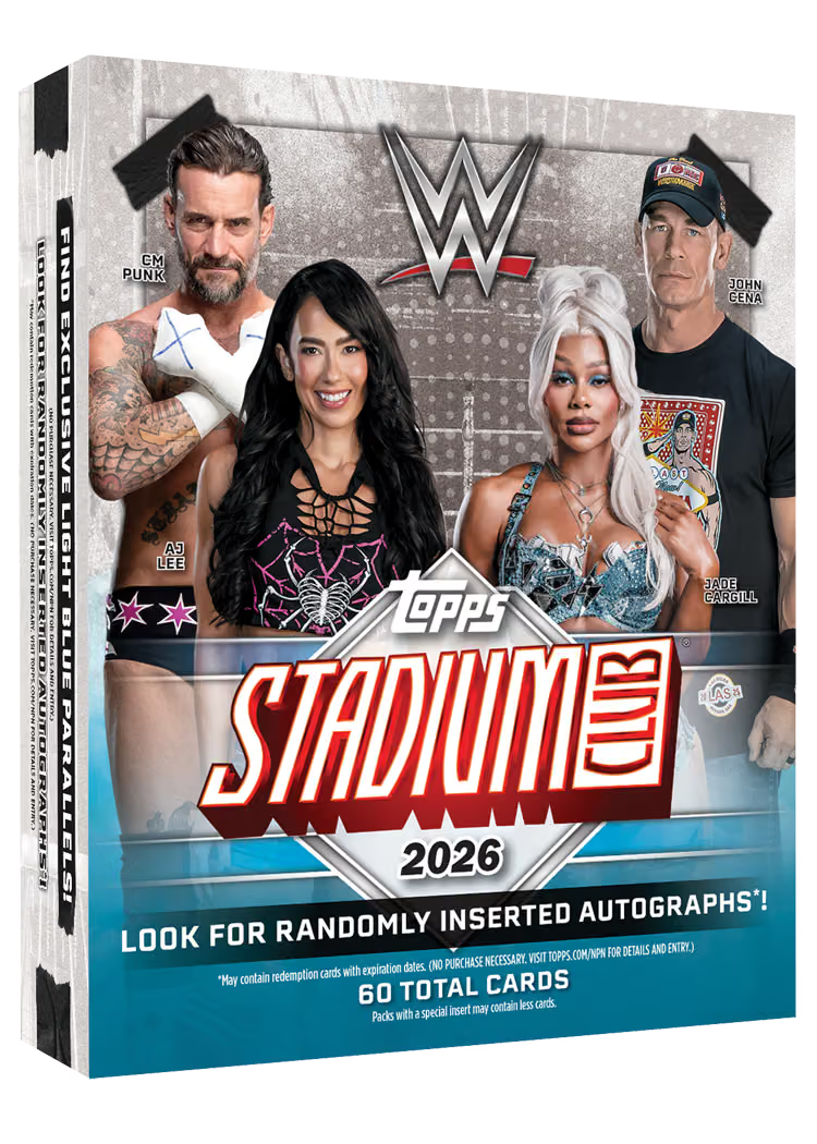 2026 Topps Stadium Club WWE Mega Box ETA Ship by 10/24/26