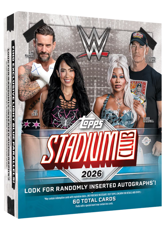 2026 Topps Stadium Club WWE Mega Box ETA Ship by 10/24/26