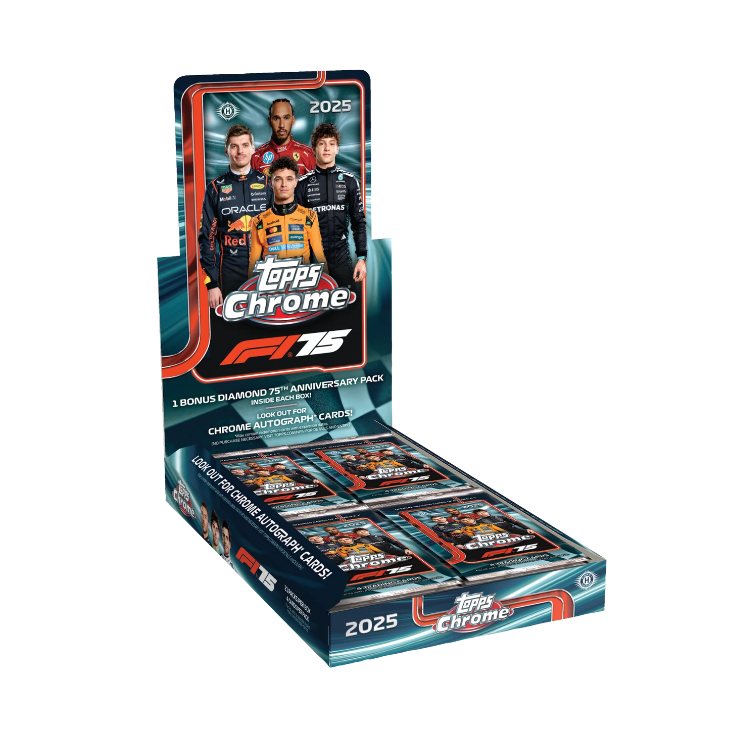2025 Topps Chrome Formula 1® Boîte Hobby Précommande Livraison prévue avant le 19/12/25