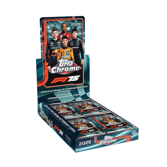 2025 Topps Chrome Formula 1® Boîte Hobby Précommande Livraison prévue avant le 19/12/25