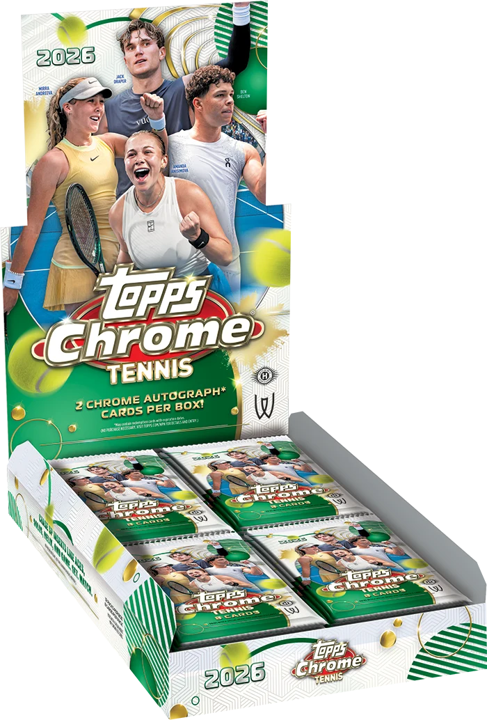 2026 Topps Chrome Tennis Hobby Box Preorder ETA ship by 10/01/26