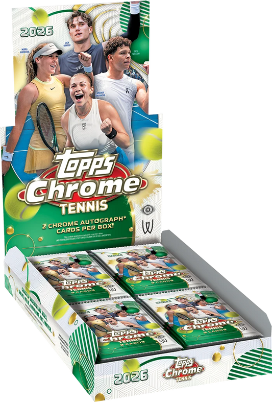 2026 Topps Chrome Tennis Hobby Box Preorder ETA ship by 10/01/26